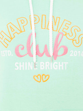 Zwillingsherz - Hoodie "Happiness Club shine bright" - Mint/Pink