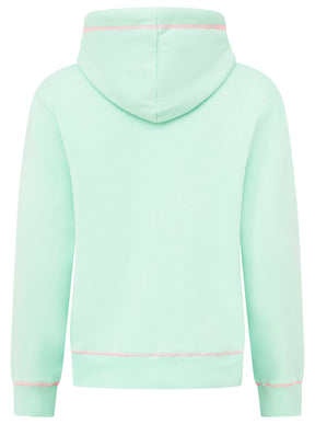 Zwillingsherz - Hoodie "Happiness Club shine bright" - Mint/Pink