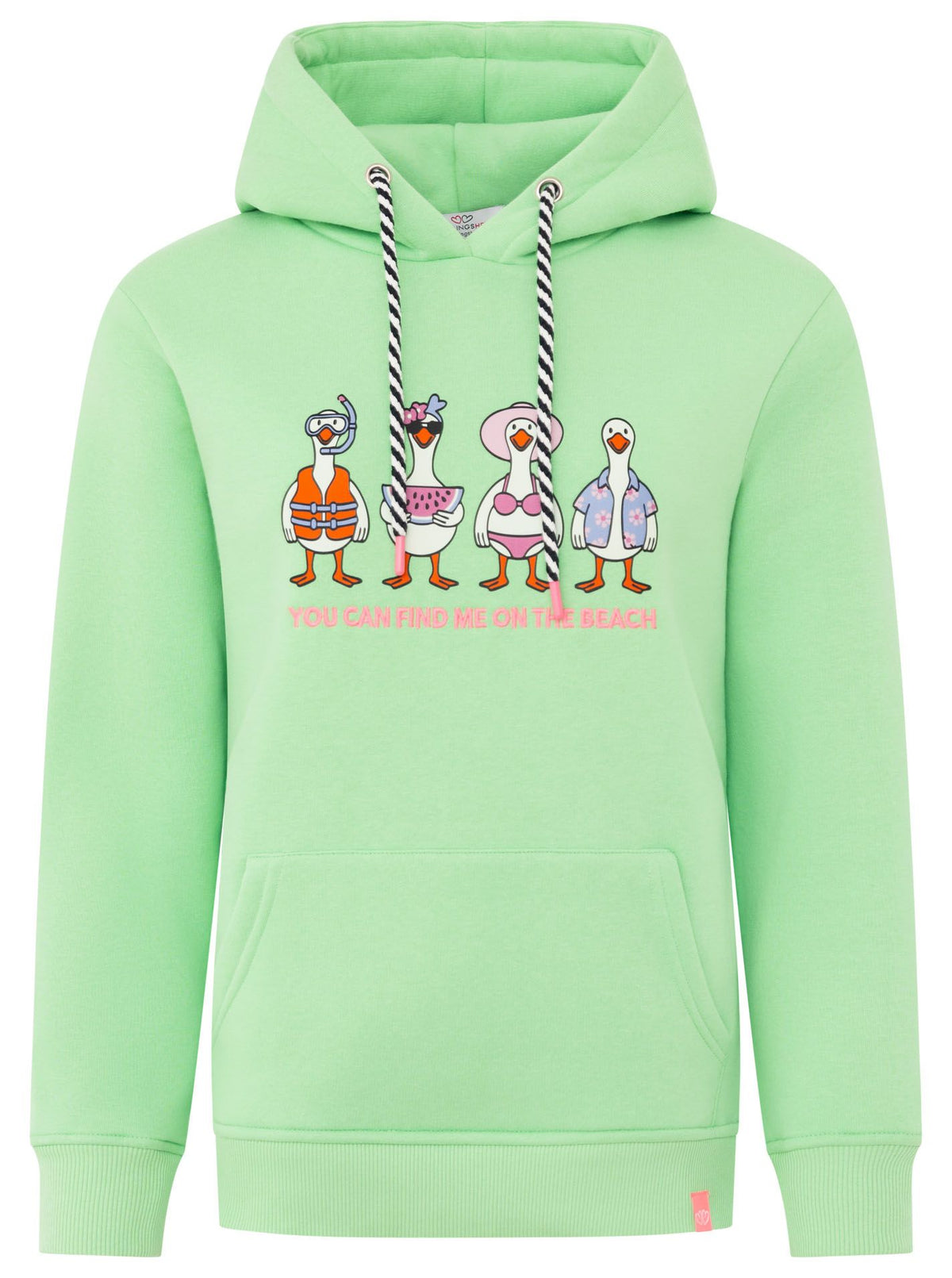 Zwillingsherz - Hoodie "On the beach" - Grün