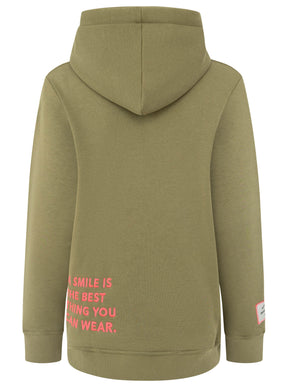 Zwillingsherz - Hoodie "Smile" - Olive