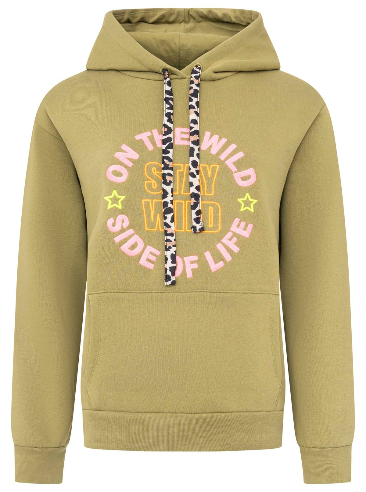 Zwillingsherz - Hoodie/Sweatshirt "Stay Wild" - Khaki