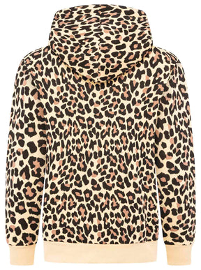 Zwillingsherz Hoodiejacke Leo Beige Schwarz – Rückansicht