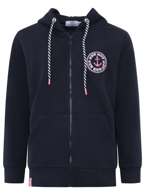 Zwillingsherz - Hoodiejacke "Moin Anker" - Dunkelblau