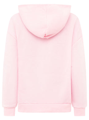 Zwillingsherz Hoodiejacke Wild Vibes Strass in Rosa – Rückansicht