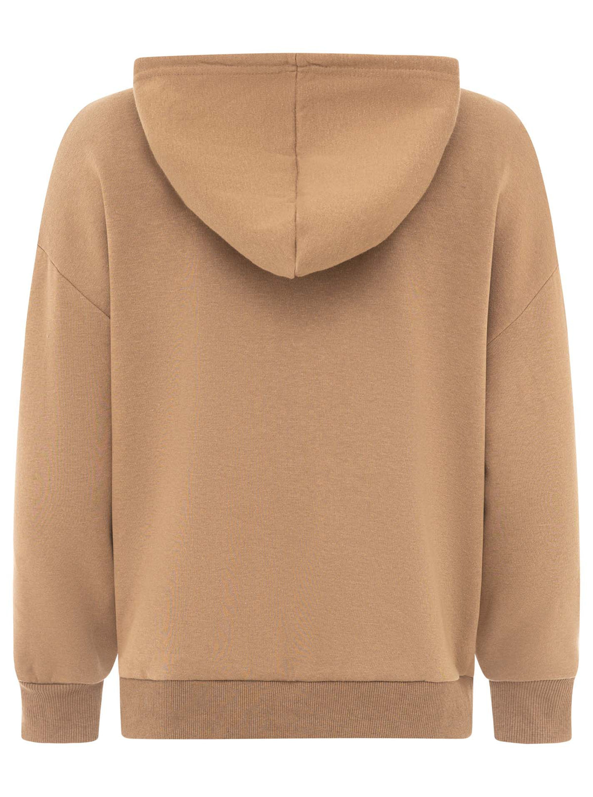 Zwillingsherz Hoodiejacke Wild Vibes Strass in Taupe – Rückansicht