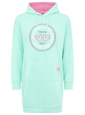Zwillingsherz - Hoodiekleid "Good Vibes only - believe" - Mint