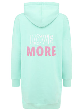 Zwillingsherz - Hoodiekleid "Good Vibes only - believe" - Mint