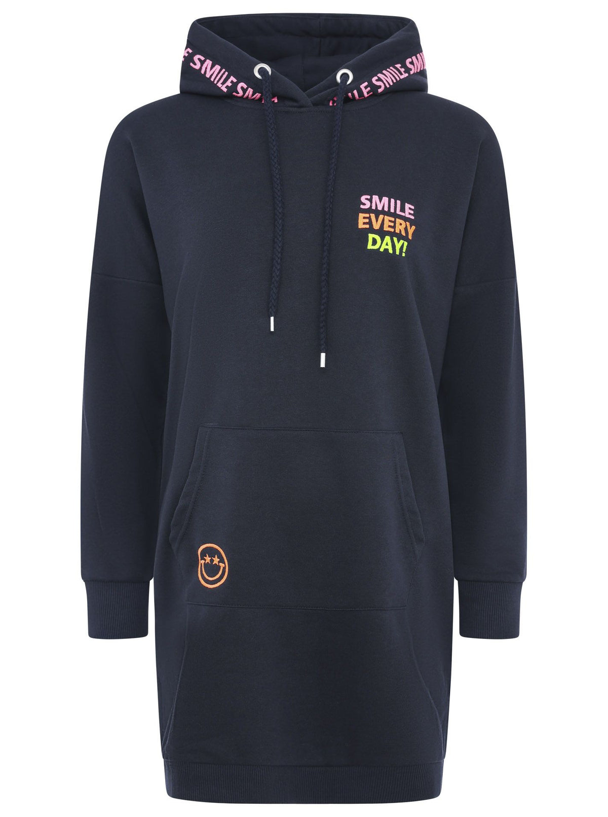 Zwillingsherz - Hoodiekleid "Good Vibes only" - Dunkelblau