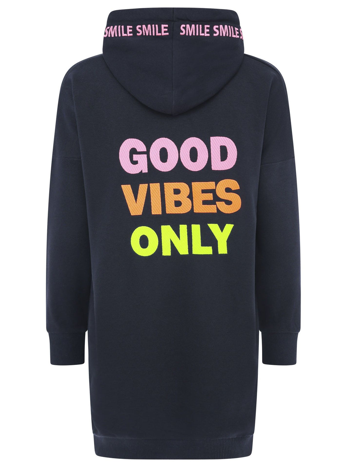 Zwillingsherz - Hoodiekleid "Good Vibes only" - Dunkelblau