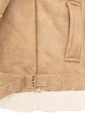Zwillingsherz Jacke Teddyfell ZH in Beige – Detailansicht 4