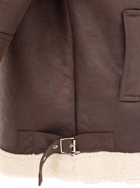 Zwillingsherz Jacke Teddyfell ZH in Braun – Detailansicht 4