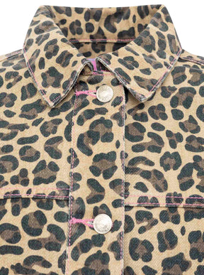 Zwillingsherz - Jeansjacke "Leo" - Beige/Schwarz
