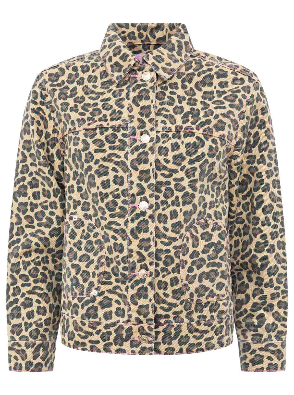 Zwillingsherz - Jeansjacke "Leo" - Beige/Schwarz