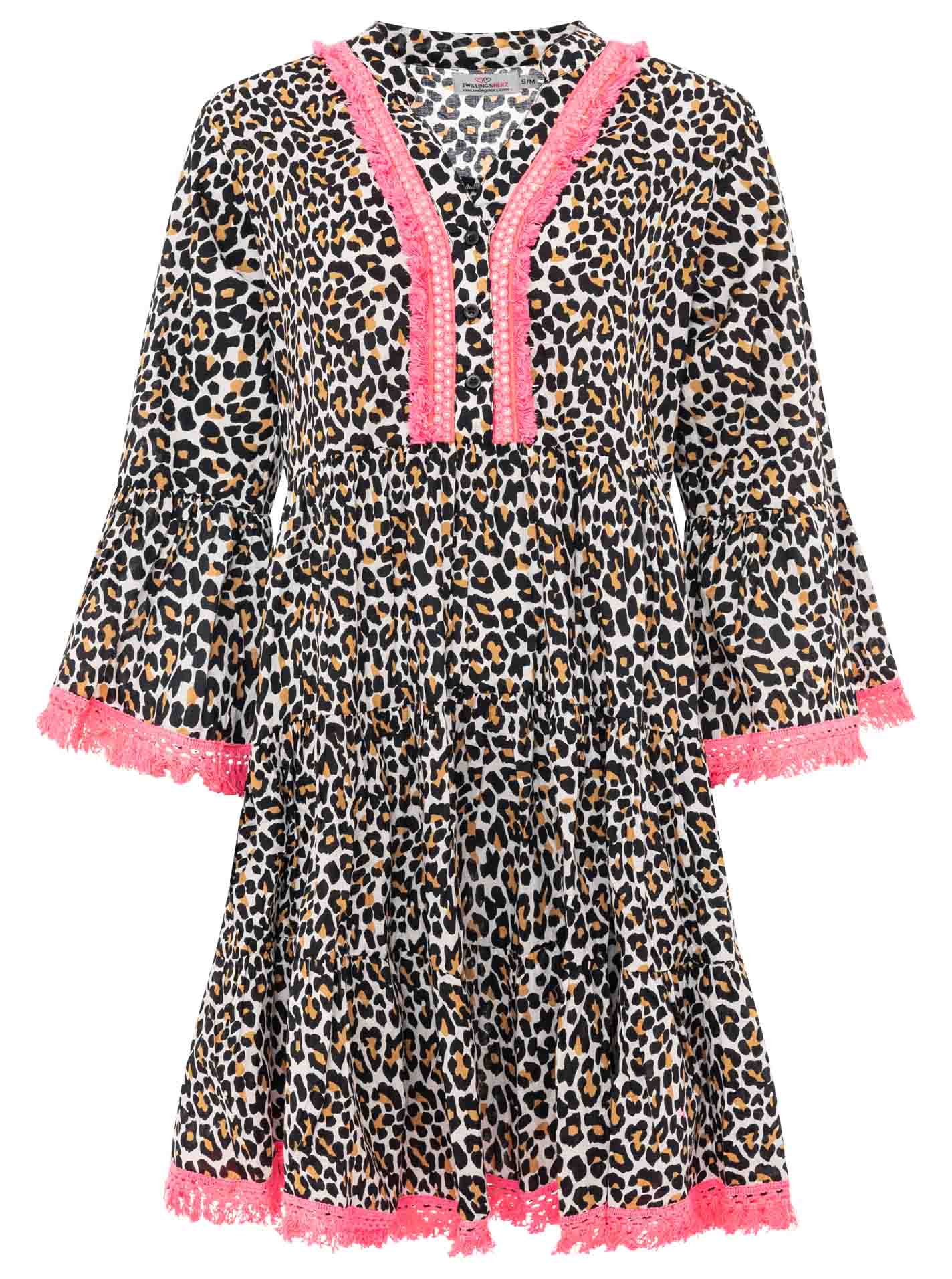 Zwillingsherz - Kleid "Classic Leo" - Beige/Pink