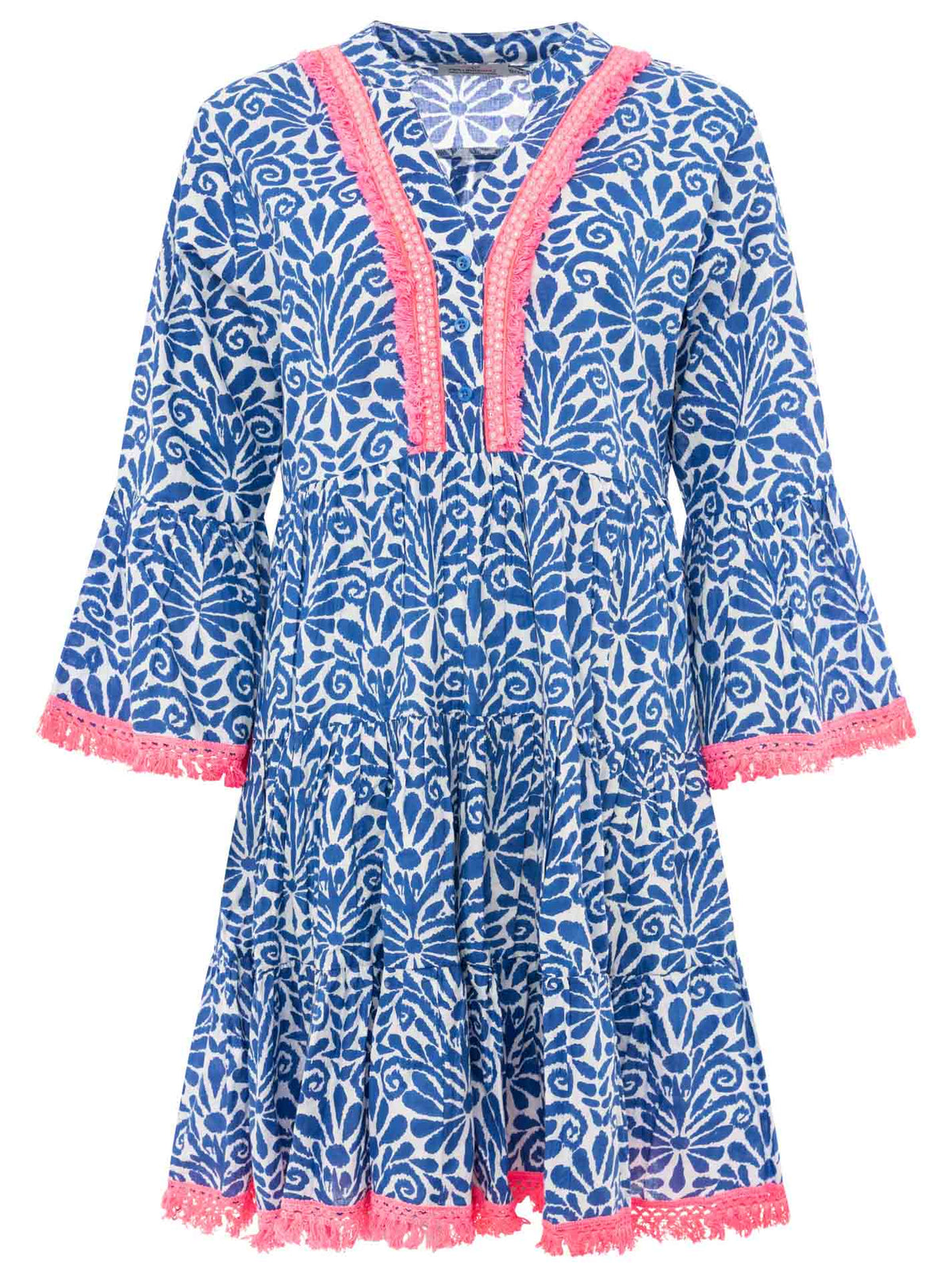 Zwillingsherz - Kleid "Flower Layout" - Blau