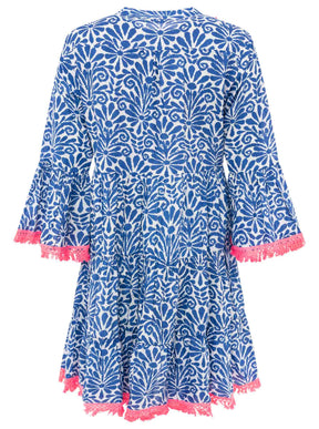 Zwillingsherz - Kleid "Flower Layout" - Blau