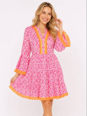 Zwillingsherz - Kleid "Flower Layout" - Pink