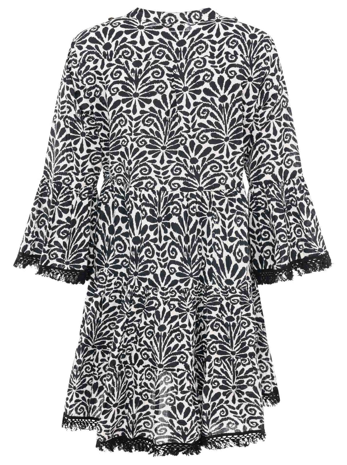 Zwillingsherz - Kleid "Flower Layout" - Schwarz