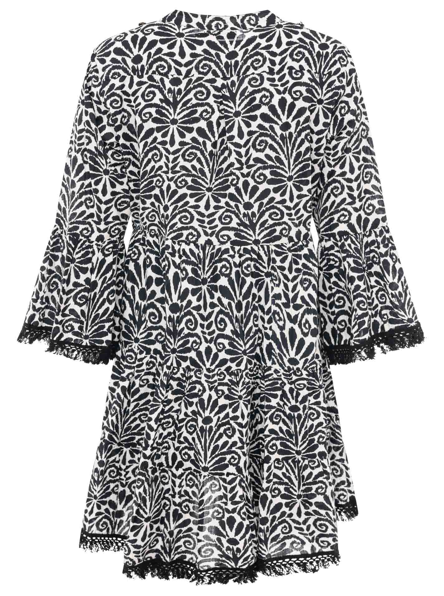 Zwillingsherz - Kleid "Flower Layout" - Schwarz