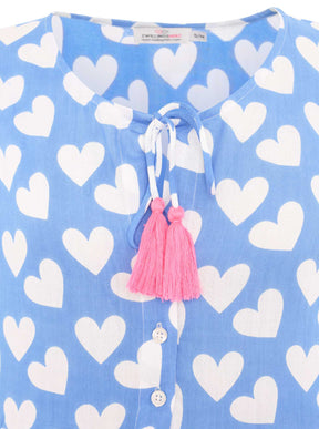 Zwillingsherz - Kleid/Tunika - Herz Classic - Hellblau/Pink