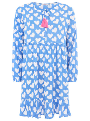 Zwillingsherz - Kleid/Tunika - Herz Classic - Hellblau/Pink