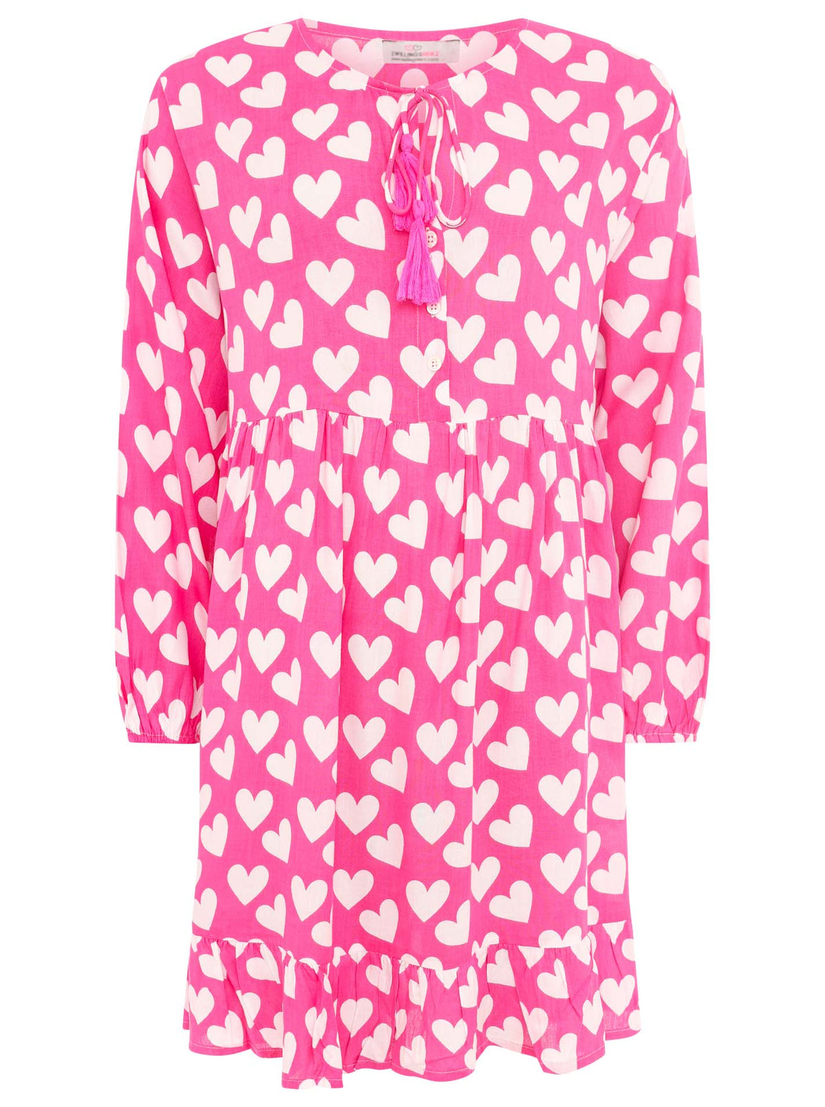 Zwillingsherz-Kleid-Herz-Classic-Pink-Vorderansicht