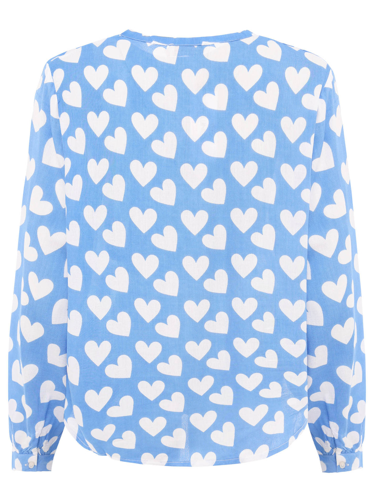 Zwillingsherz - Langarmbluse Herz Classic - Hellblau/Pink