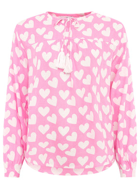 Zwillingsherz - Langarmbluse Herz Classic - Rosa