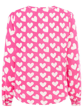 Zwillingsherz - Langarmbluse Herz Classic - Pink