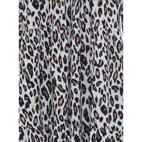 Zwillingsherz - Kleid/Tunika Wilder Leo mit Leo Leopard Muster - Beige/Schwarz
