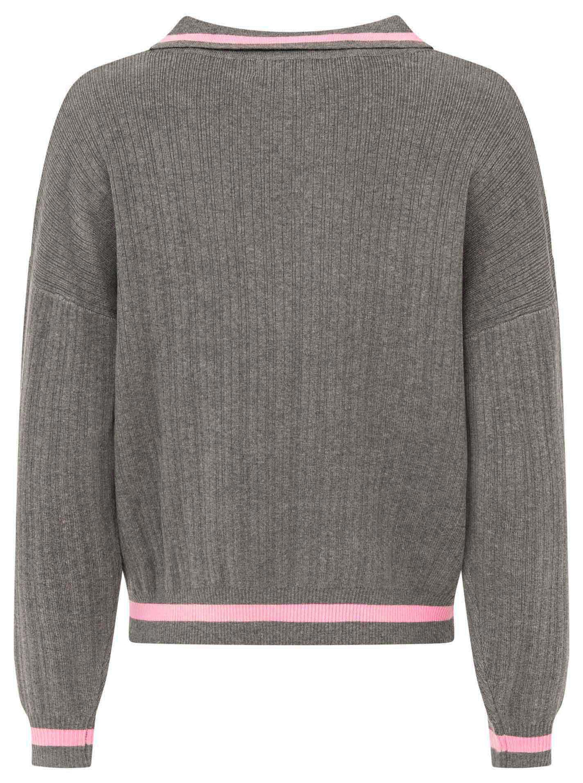 Zwillingsherz Lounge Poloshirt Neon Dunkelgrau – Ansicht 5