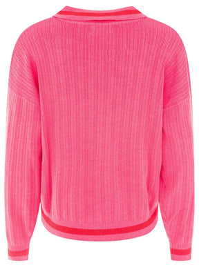 Zwillingsherz Lounge Poloshirt Neon Neonpink – Ansicht 5