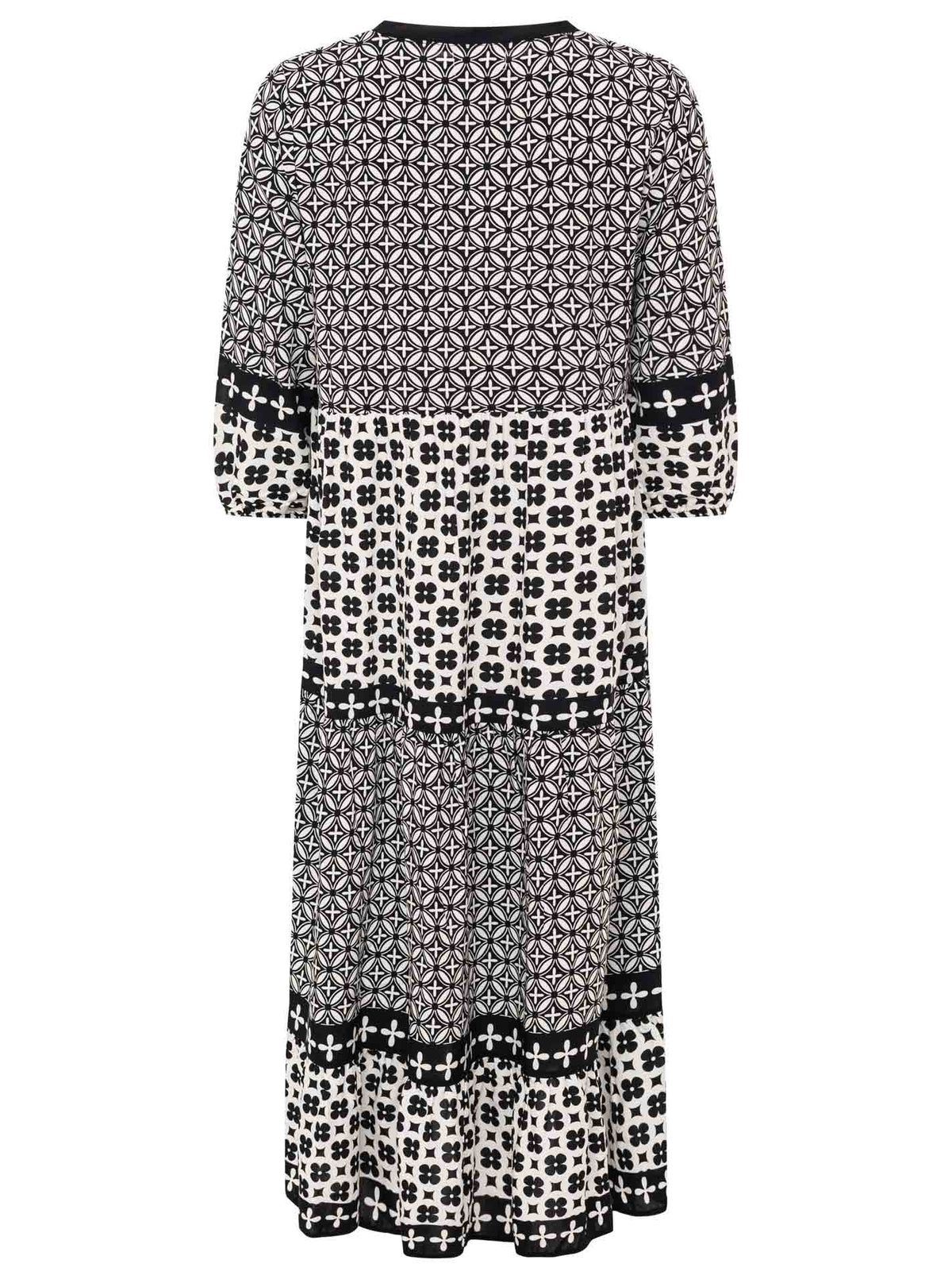 Zwillingsherz - Maxikleid "Geometric" - Schwarz