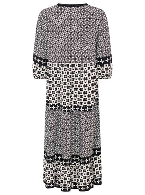 Zwillingsherz - Maxikleid "Geometric" - Schwarz