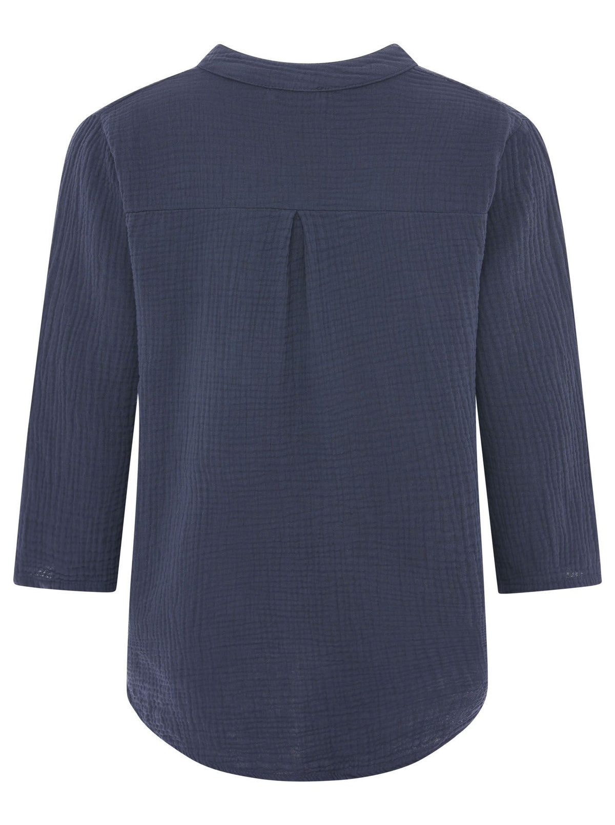 Zwillingsherz - Musselin Bluse Neonkante - Navy