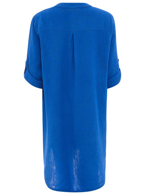 Zwillingsherz - Musselin Tunika/Kleid - Royalblau