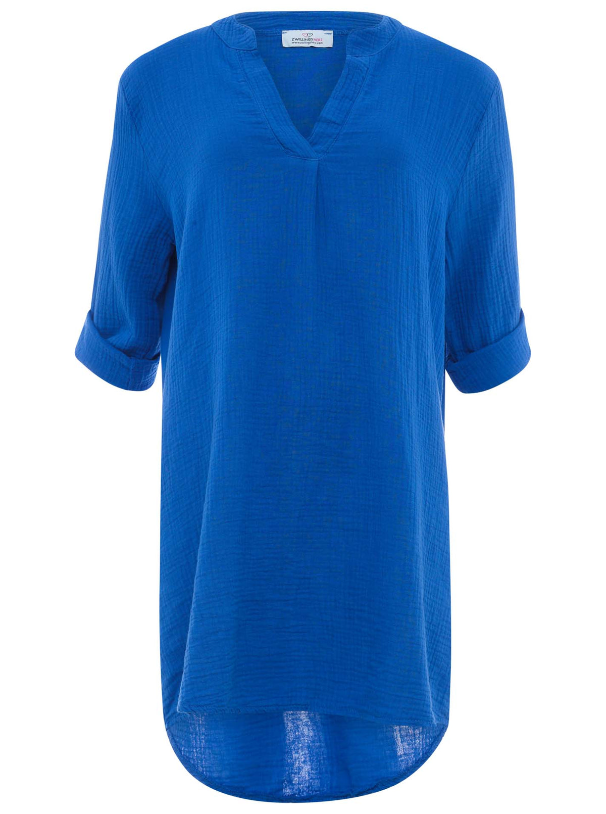 Zwillingsherz - Musselin Tunika/Kleid - Royalblau