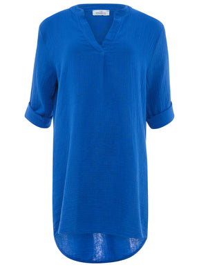 Zwillingsherz - Musselin Tunika/Kleid - Royalblau