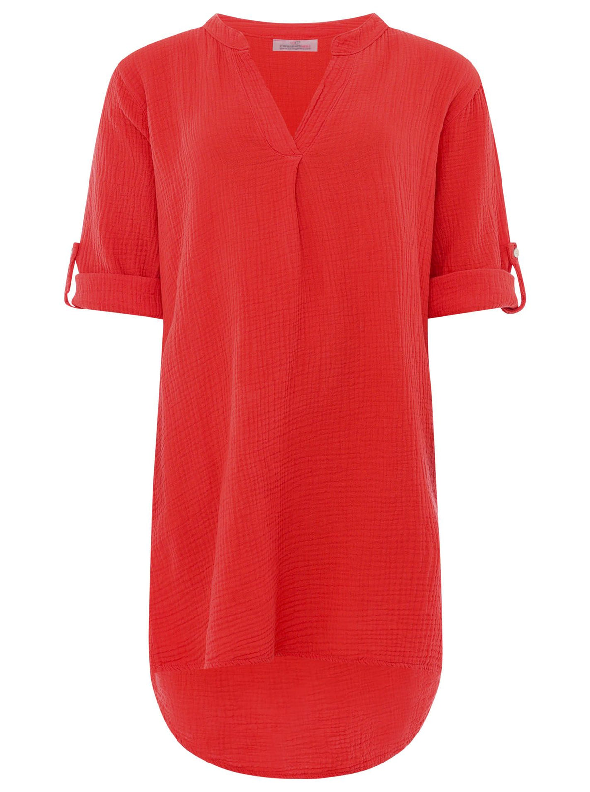 Zwillingsherz - Musselin Tunika/Kleid - Rot