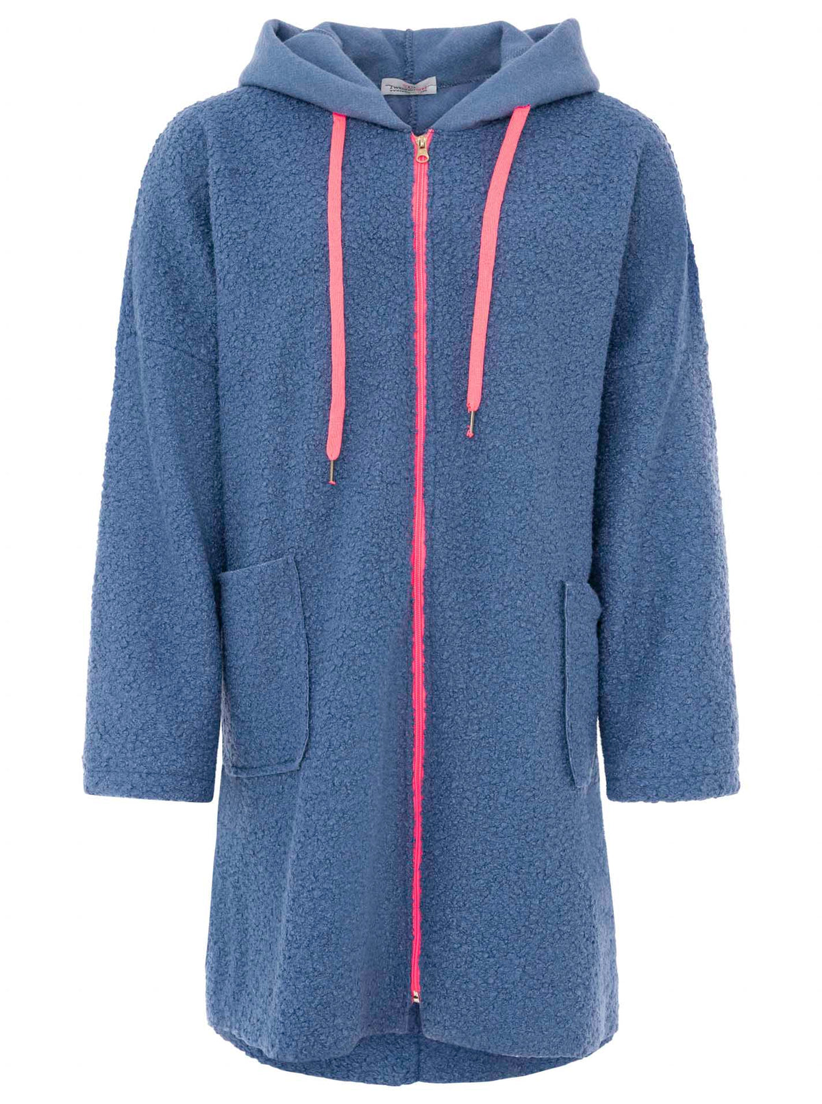 Zwillingsherz Teddy Mantel - Blau/Pink