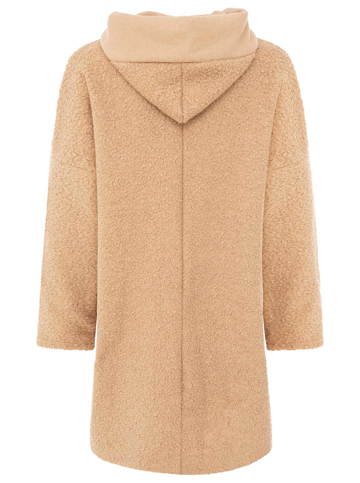Zwillingsherz Teddy Plüsch Mantel - Mittelbeige