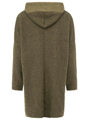 Zwillingsherz Teddy Mantel - Khaki/Pink