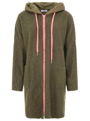 Zwillingsherz Teddy Mantel - Khaki/Pink