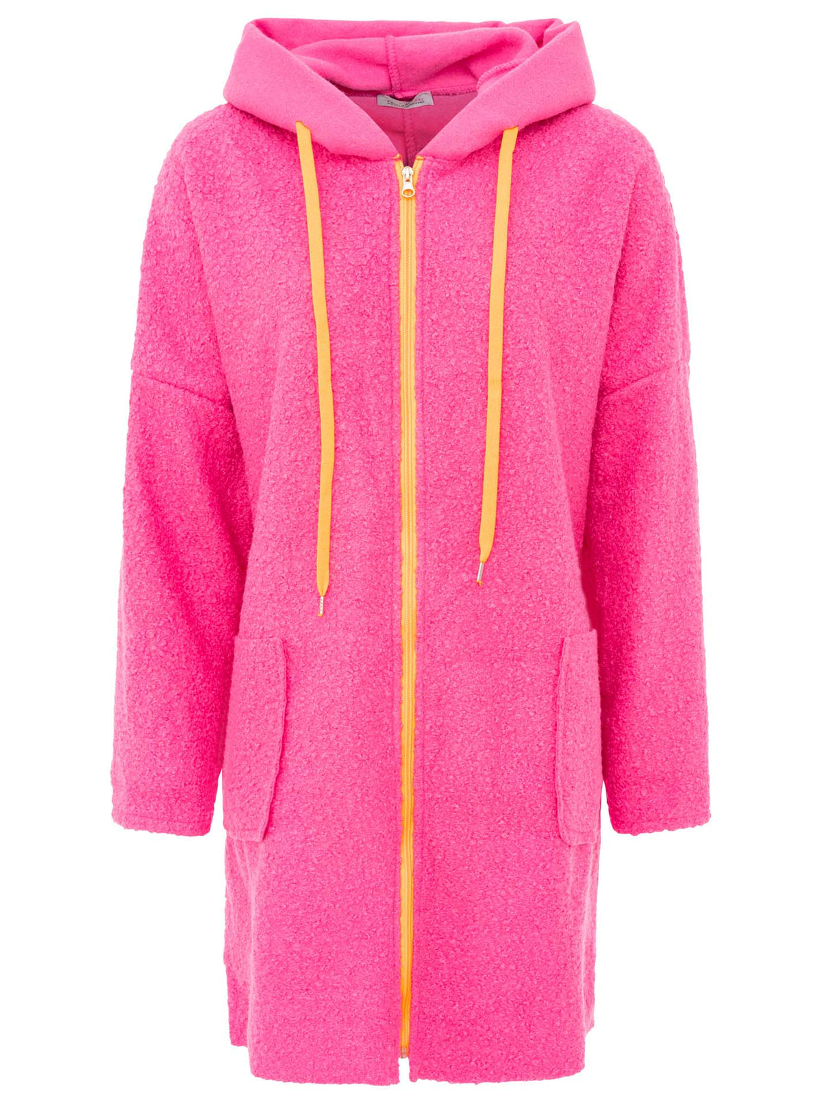 Zwillingsherz Teddy Mantel - Neonpink