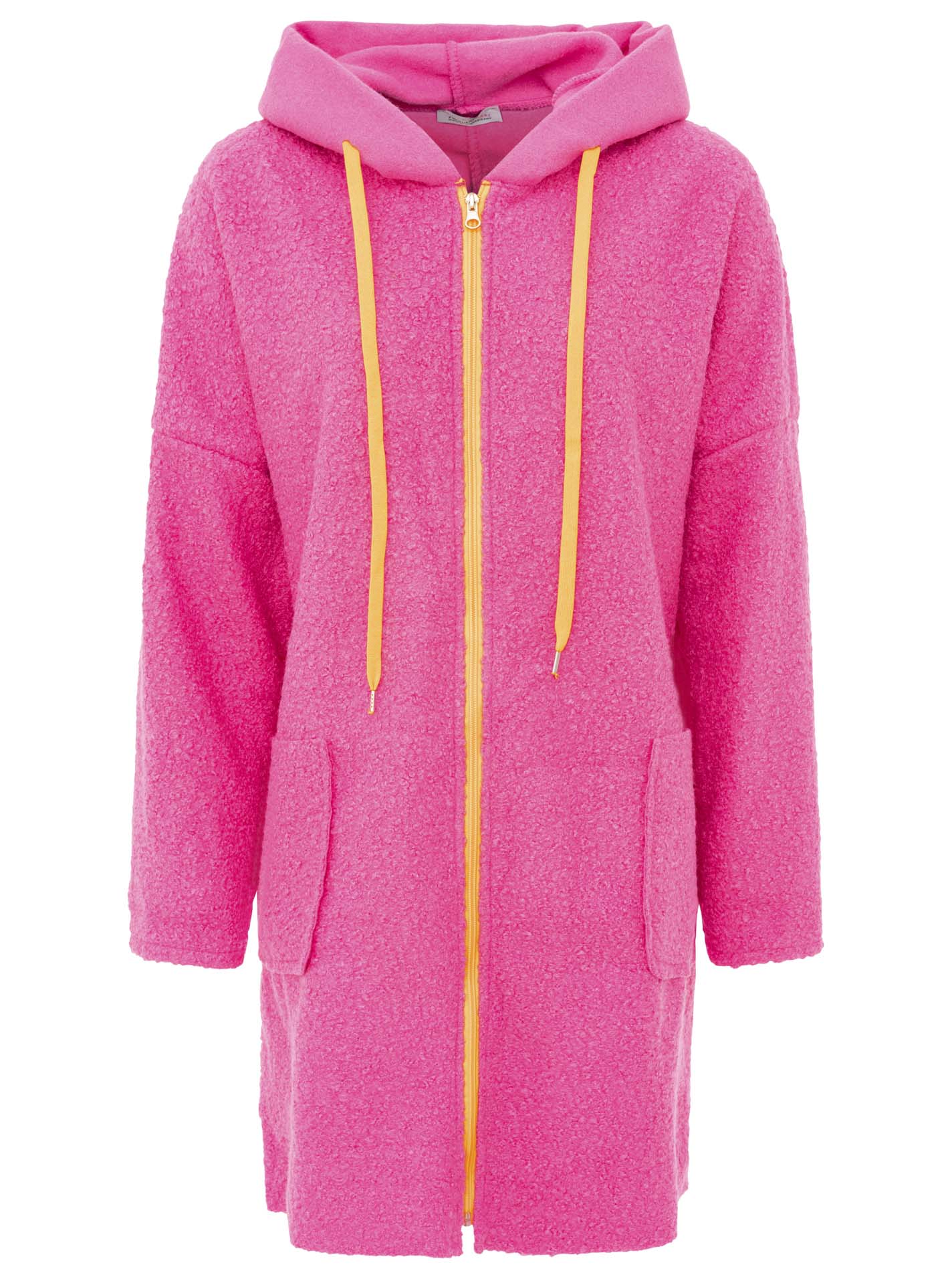 Zwillingsherz Teddy Mantel - Neonpink