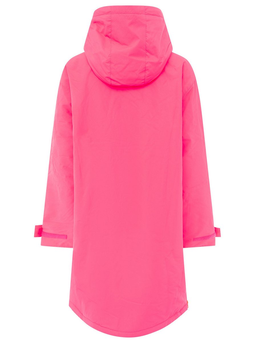 Zwillingsherz Oversize Windjacke LEICHT Neonpink Detailansicht