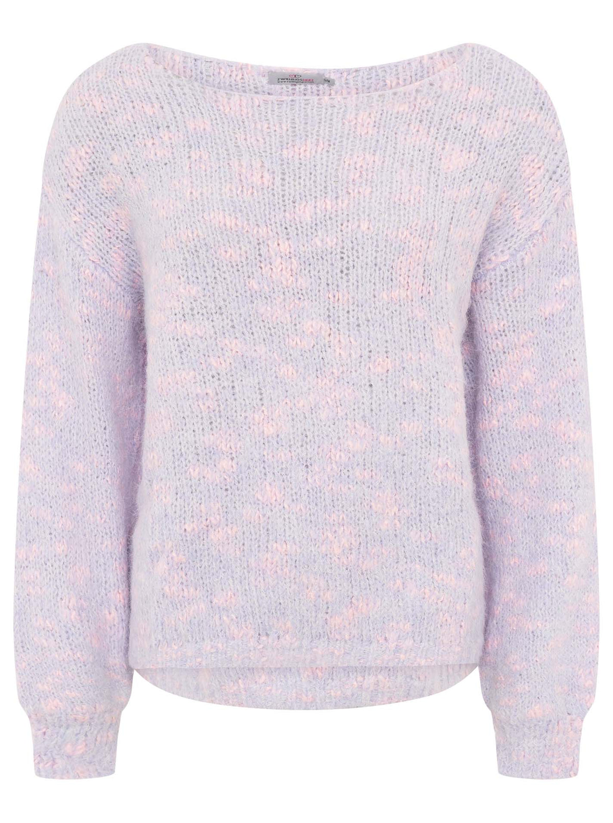 Zwillingsherz Oversize Woll-Pullover - Flieder