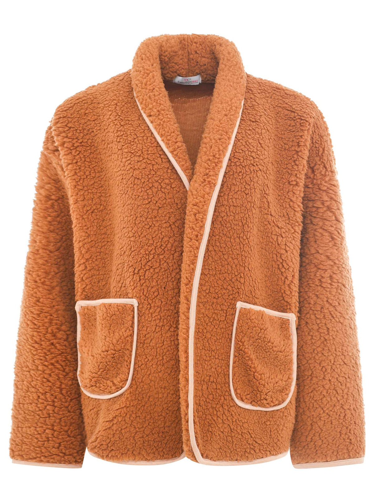 Zwillingsherz Teddy Plüsch Cardigan - Braun