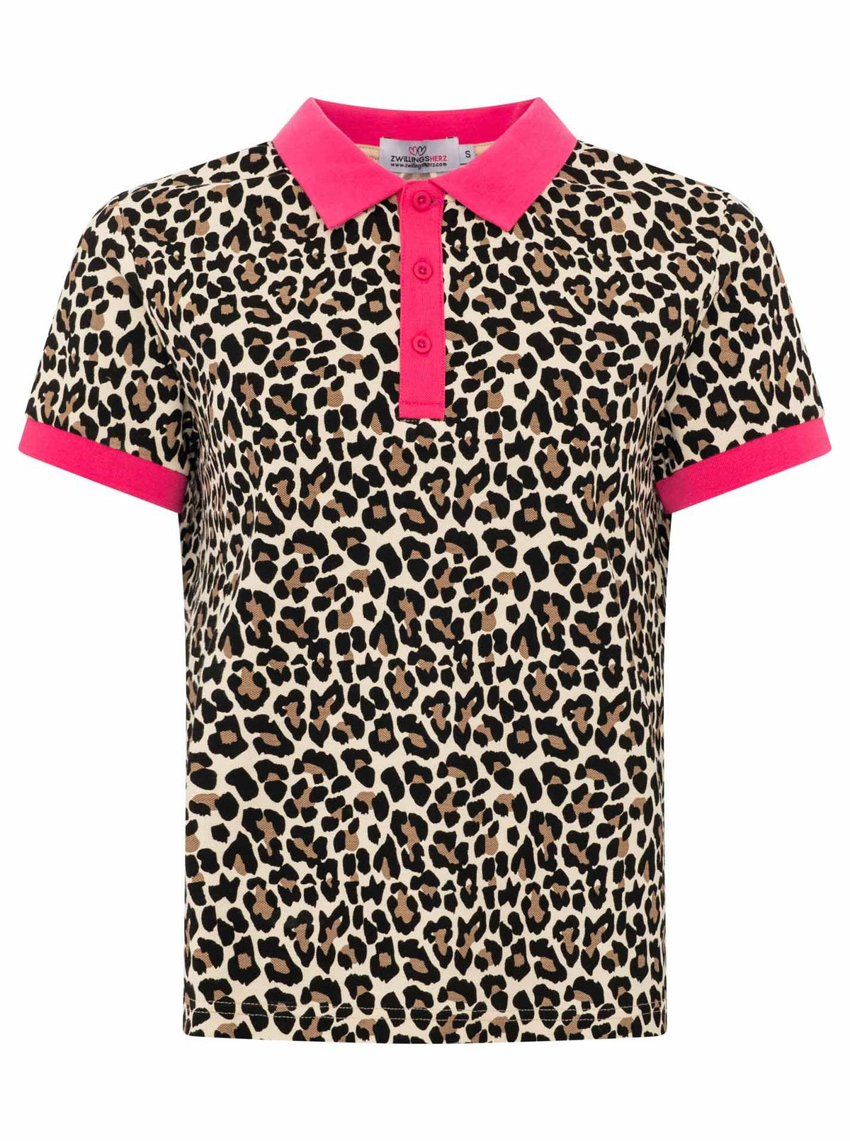 Zwillingsherz - Poloshirt "Leo"- Beige/Pink