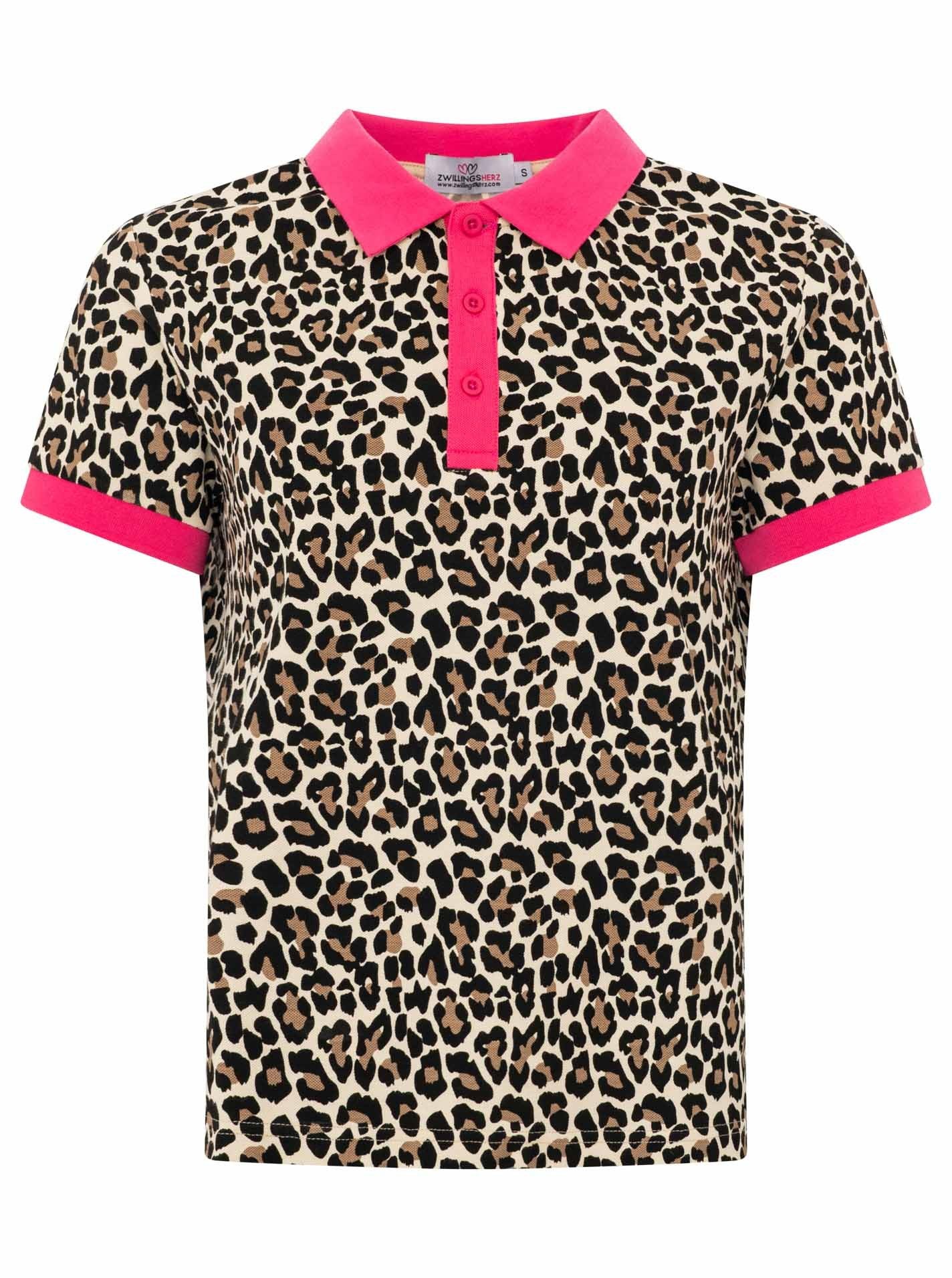 Zwillingsherz - Poloshirt "Leo"- Beige/Pink